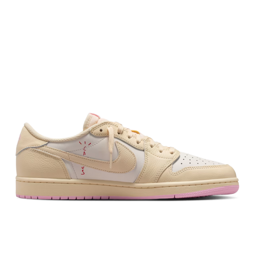 (Men's) Air Jordan 1 Low OG SP x Cactus Jack x Travis Scott "Shy Pink" (2026) [IQ7604-100] Sneakers in Pink | FOOT NINJAS {2}