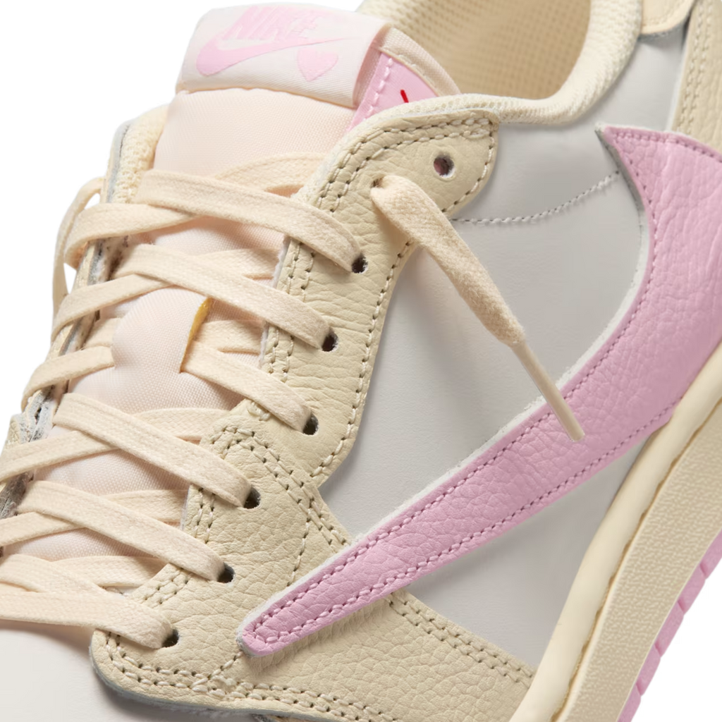 (Men's) Air Jordan 1 Low OG SP x Cactus Jack x Travis Scott "Shy Pink" (2026) Sneakers in Pink [IQ7604-100] | FOOT NINJAS [7]