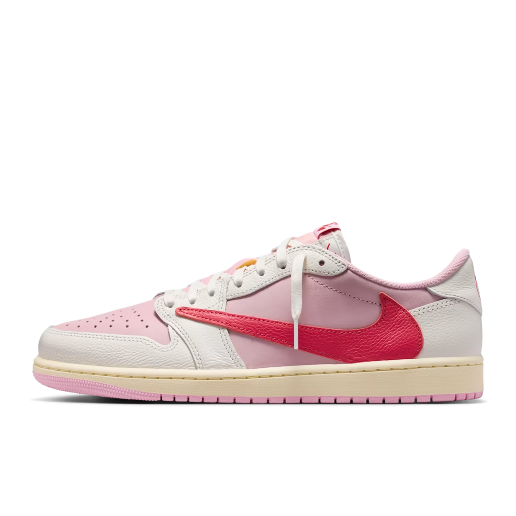 (Men's) Air Jordan 1 Low OG SP x Cactus Jack x Travis Scott "Tropical Pink" (2026) Sneakers in Pink [IQ7604-101] | FOOT NINJAS [1]
