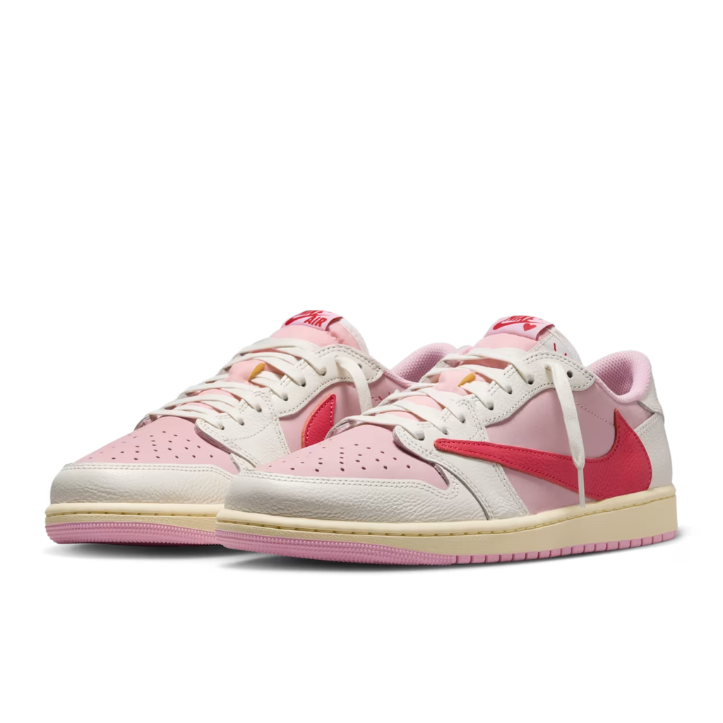 (Men's) Air Jordan 1 Low OG SP x Cactus Jack x Travis Scott "Tropical Pink" (2026) Sneakers in Pink [IQ7604-101] | FOOT NINJAS [3]