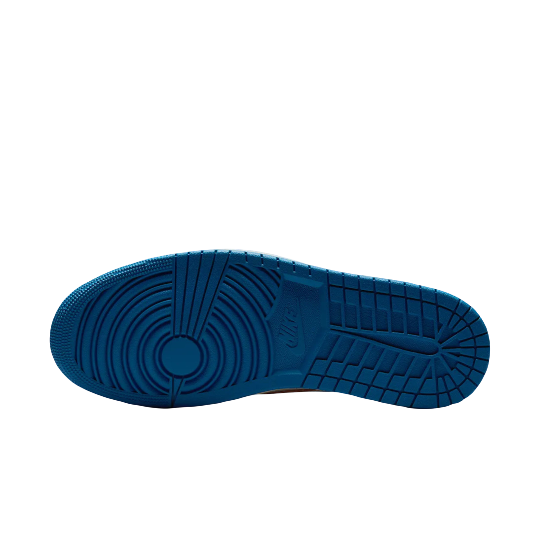 (Men's) Air Jordan 1 Low OG SP x Cactus Jack x Travis Scott x Fragment Design "Sail / Military Blue" (2025) [DM7866-104] Sneakers in Blue | FOOT NINJAS {6}