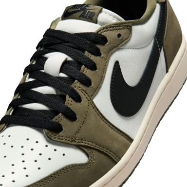 (Men's) Air Jordan 1 Retro Low OG "Medium Olive" (2026) [HQ6998-200] Sneakers in Green | FOOT NINJAS {7}