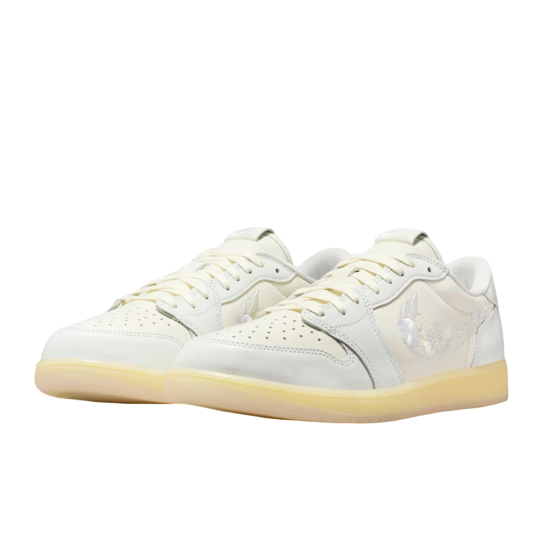 (Men's) Air Jordan 1 Retro Low OG "Rabbit Floral Swoosh" (2026) [IF4391-100] Sneakers in Beige | FOOT NINJAS {3}