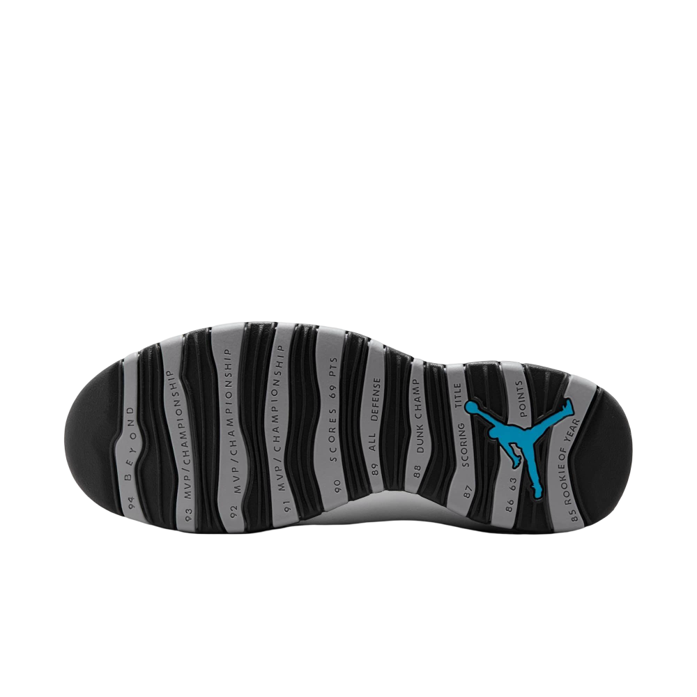 (Men's) Air Jordan 10 Retro "OG Steel" (2025) [HJ6779-104] Sneakers in White | FOOT NINJAS {6}