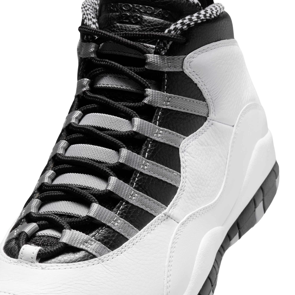 (Men's) Air Jordan 10 Retro "OG Steel" (2025) [HJ6779-104] Sneakers in White | FOOT NINJAS {7}