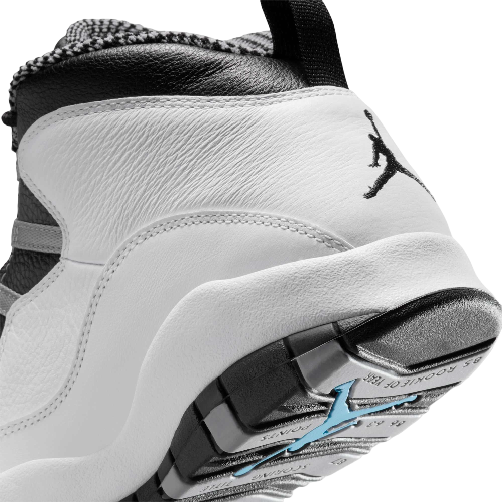 (Men's) Air Jordan 10 Retro "OG Steel" (2025) [HJ6779-104] Sneakers in White | FOOT NINJAS {8}