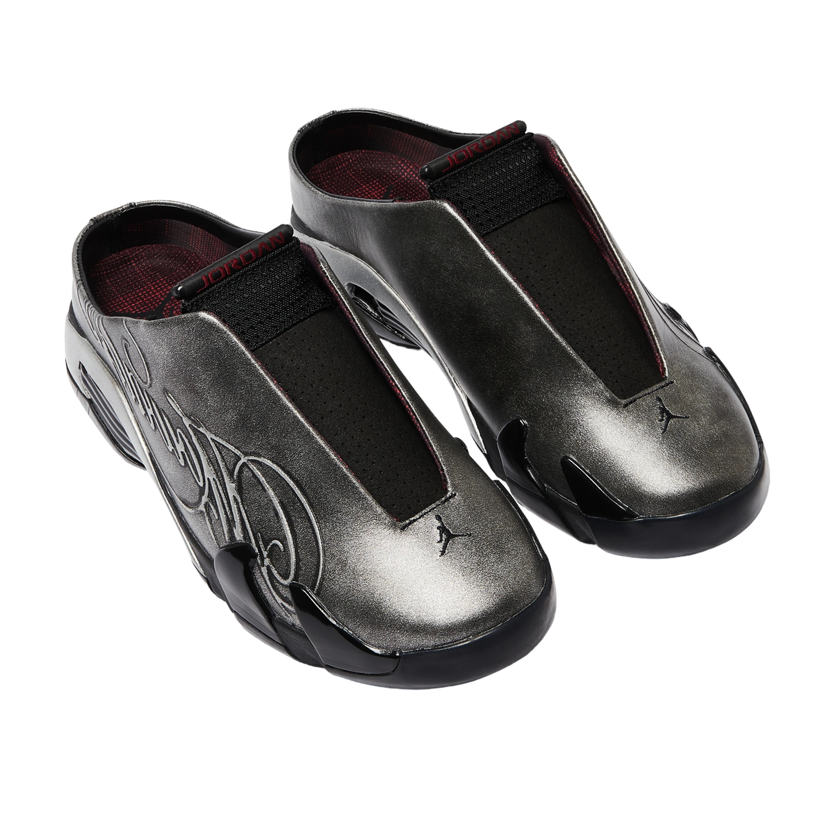 (Men's) Air Jordan 14 Retro Mule x MOWALOLA "Metallic Silver" (2026) [IR0908-001] Sneakers in Grey | FOOT NINJAS {4}