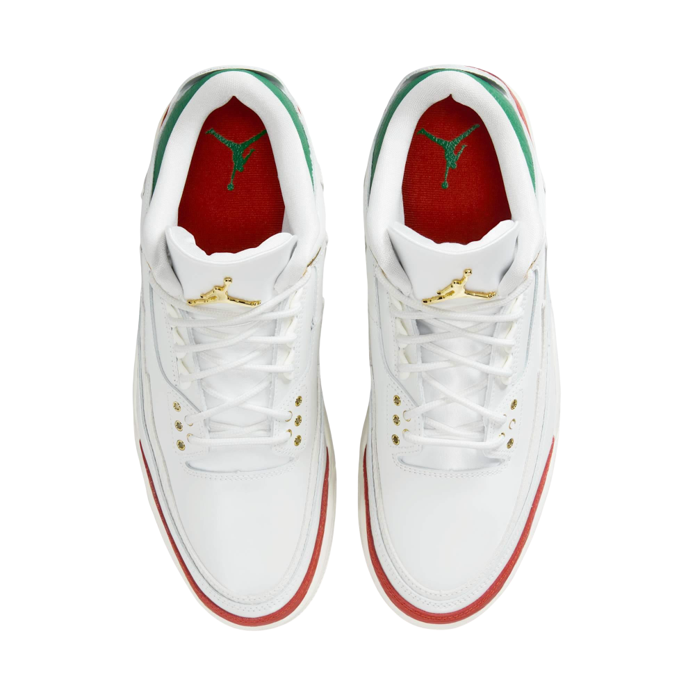 (Men's) Air Jordan 3 Retro "Mexico El Vuelo / Que Fuerza - Mas Vale Mana" (2025) [IO1752-100] Sneakers in White | FOOT NINJAS {4}