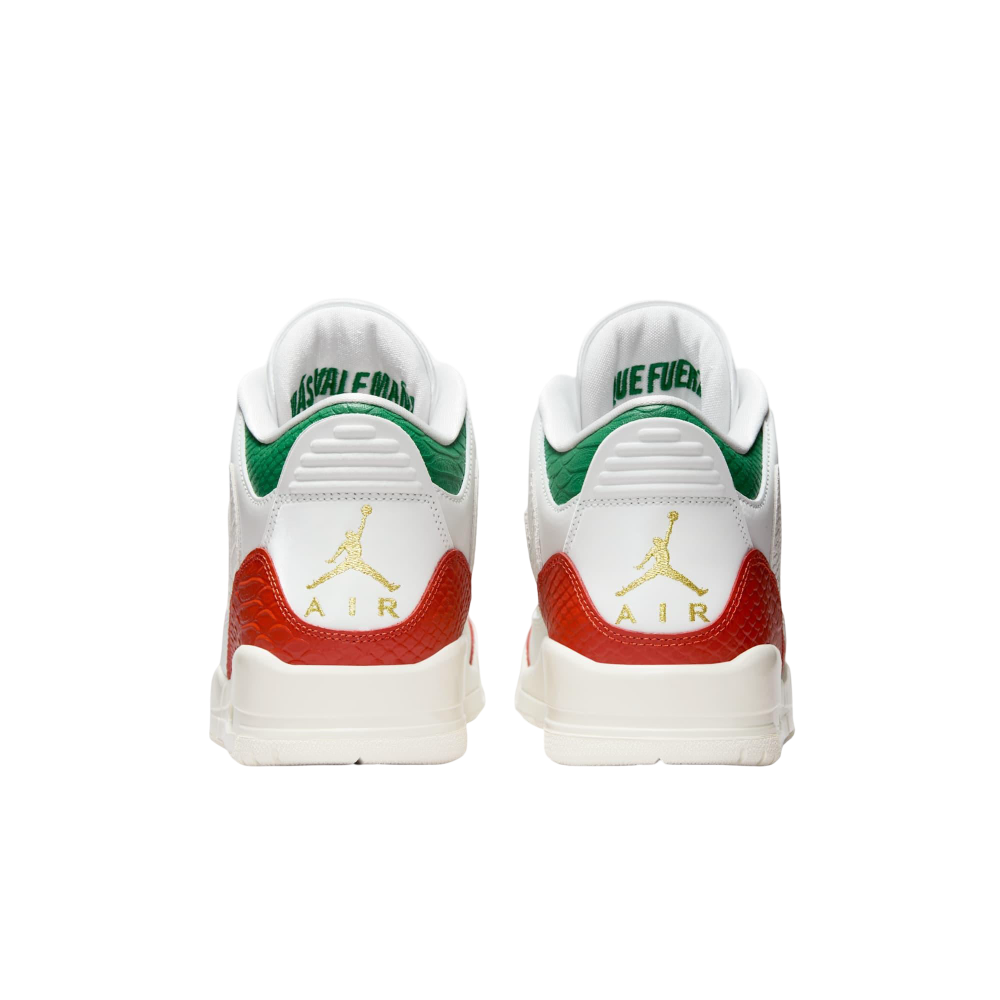 (Men's) Air Jordan 3 Retro "Mexico El Vuelo / Que Fuerza - Mas Vale Mana" (2025) [IO1752-100] Sneakers in White | FOOT NINJAS {5}