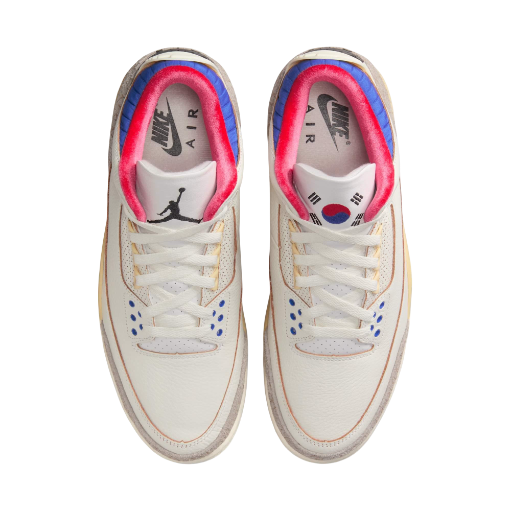 (Men's) Air Jordan 3 Retro OG SP "Seoul / South Korea 2.0" (2025) [IB1482-100] Sneakers in Beige | FOOT NINJAS {4}