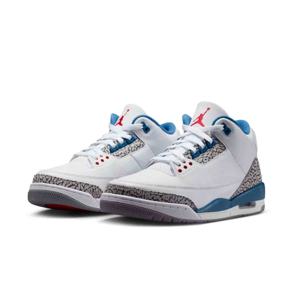 (Men's) Air Jordan 3 Retro OG "True Blue" (2026) [IF4396-102] Sneakers in White | FOOT NINJAS [3]