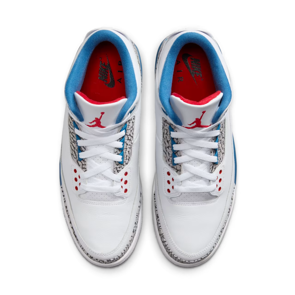 (Men's) Air Jordan 3 Retro OG "True Blue" (2026) [IF4396-102] Sneakers in White | FOOT NINJAS [4]