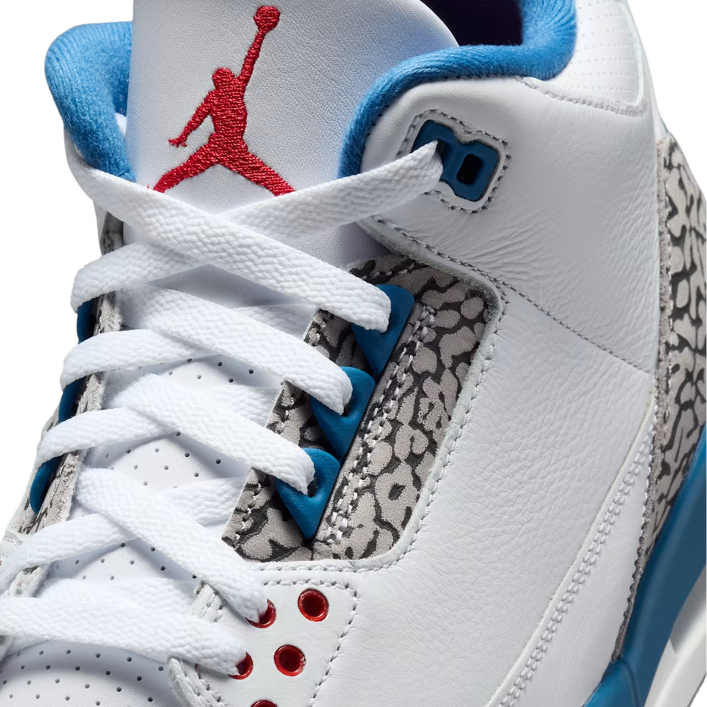 (Men's) Air Jordan 3 Retro OG "True Blue" (2026) [IF4396-102] Sneakers in White | FOOT NINJAS [7]