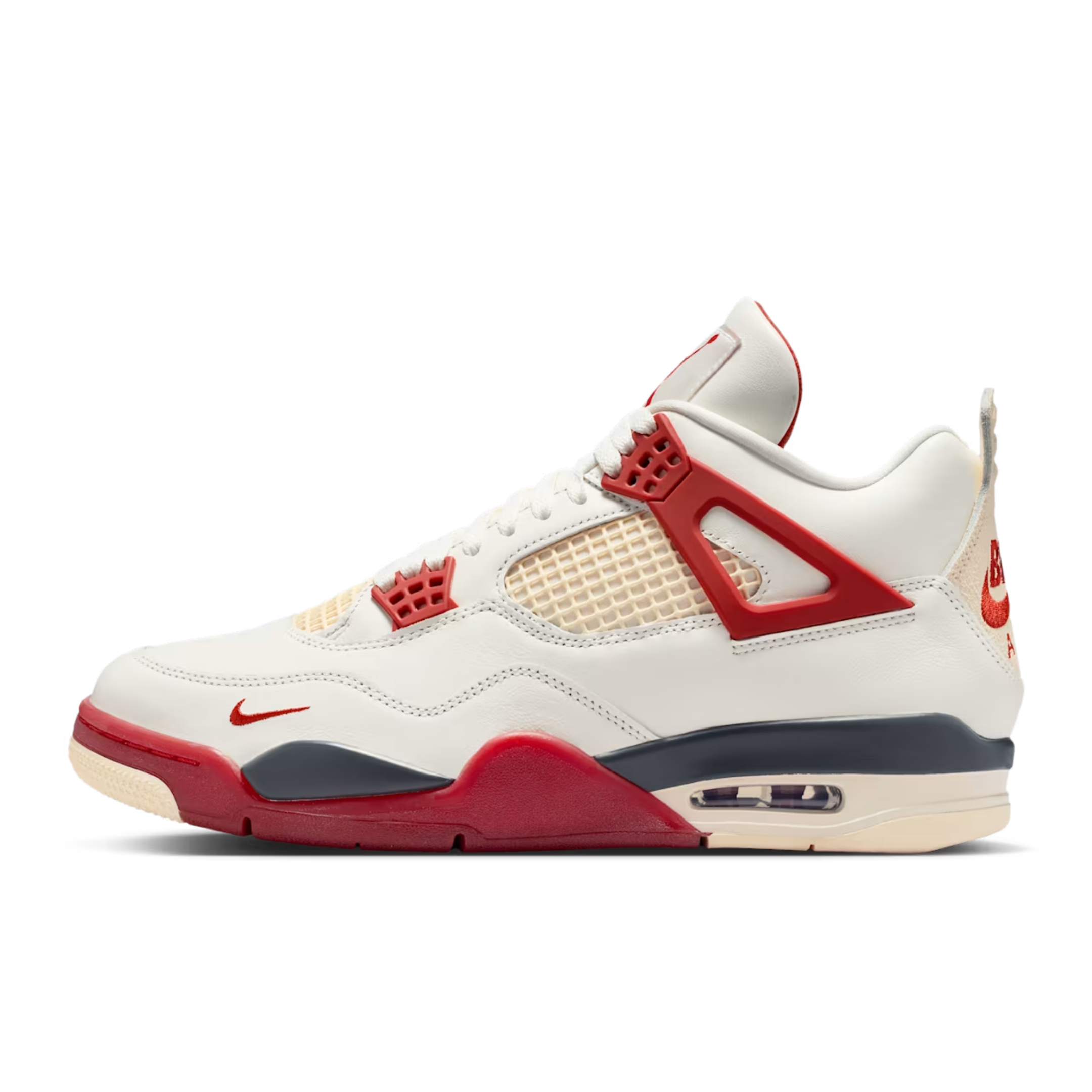 (Men's) Air Jordan 4 Retro OG SP x Nigel Sylvester "Brick After Brick / Vintage Fire Red" (2026) Sneakers in Beige [IQ8055-100] | FOOT NINJAS [1]