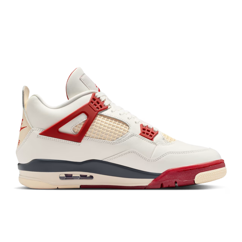 (Men's) Air Jordan 4 Retro OG SP x Nigel Sylvester "Brick After Brick / Vintage Fire Red" (2026) Sneakers in Beige [IQ8055-100] | FOOT NINJAS [2]