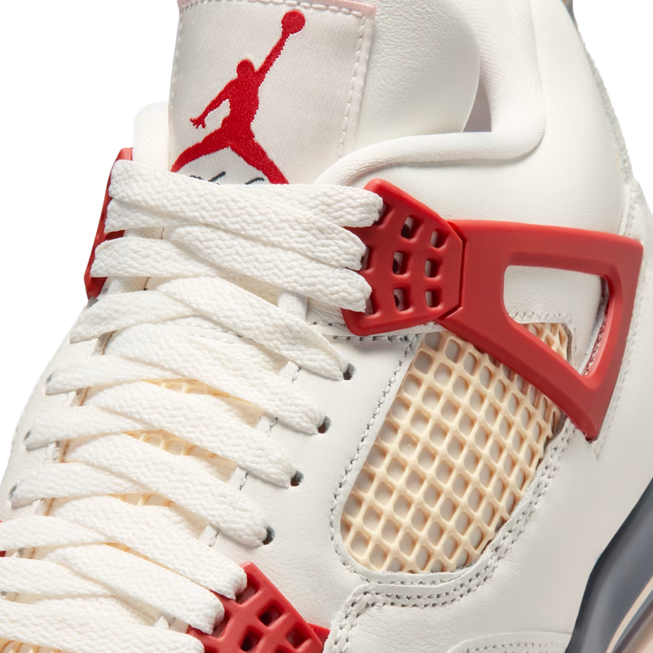 (Men's) Air Jordan 4 Retro OG SP x Nigel Sylvester "Brick After Brick / Vintage Fire Red" (2026) Sneakers in Beige [IQ8055-100] | FOOT NINJAS [7]