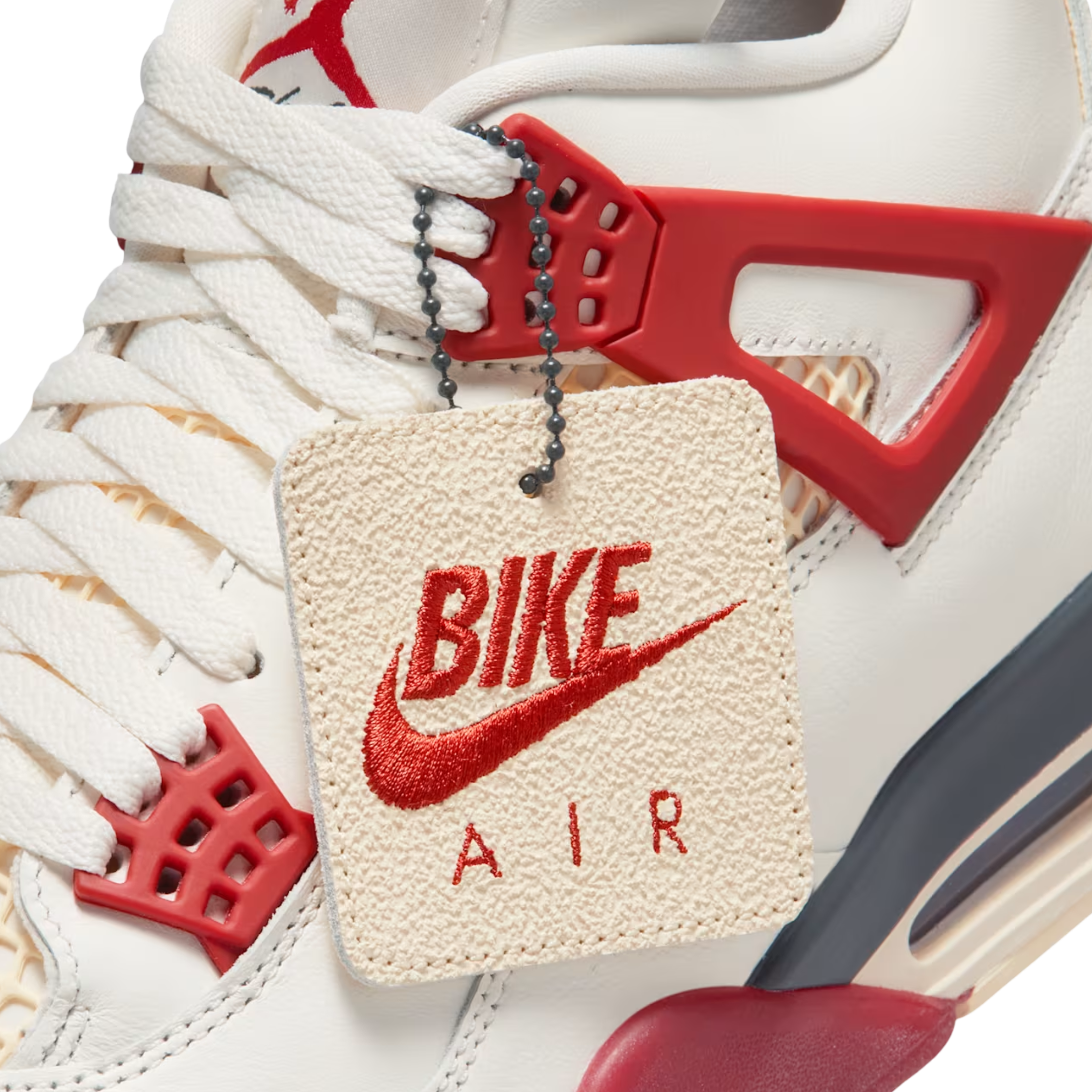 (Men's) Air Jordan 4 Retro OG SP x Nigel Sylvester "Brick After Brick / Vintage Fire Red" (2026) Sneakers in Beige [IQ8055-100] | FOOT NINJAS [8]