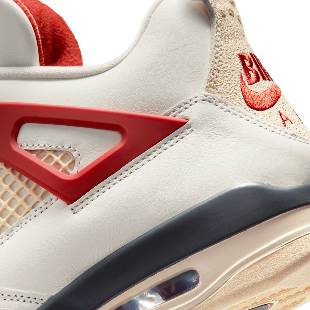 (Men's) Air Jordan 4 Retro OG SP x Nigel Sylvester "Brick After Brick / Vintage Fire Red" (2026) Sneakers in Beige [IQ8055-100] | FOOT NINJAS [9]