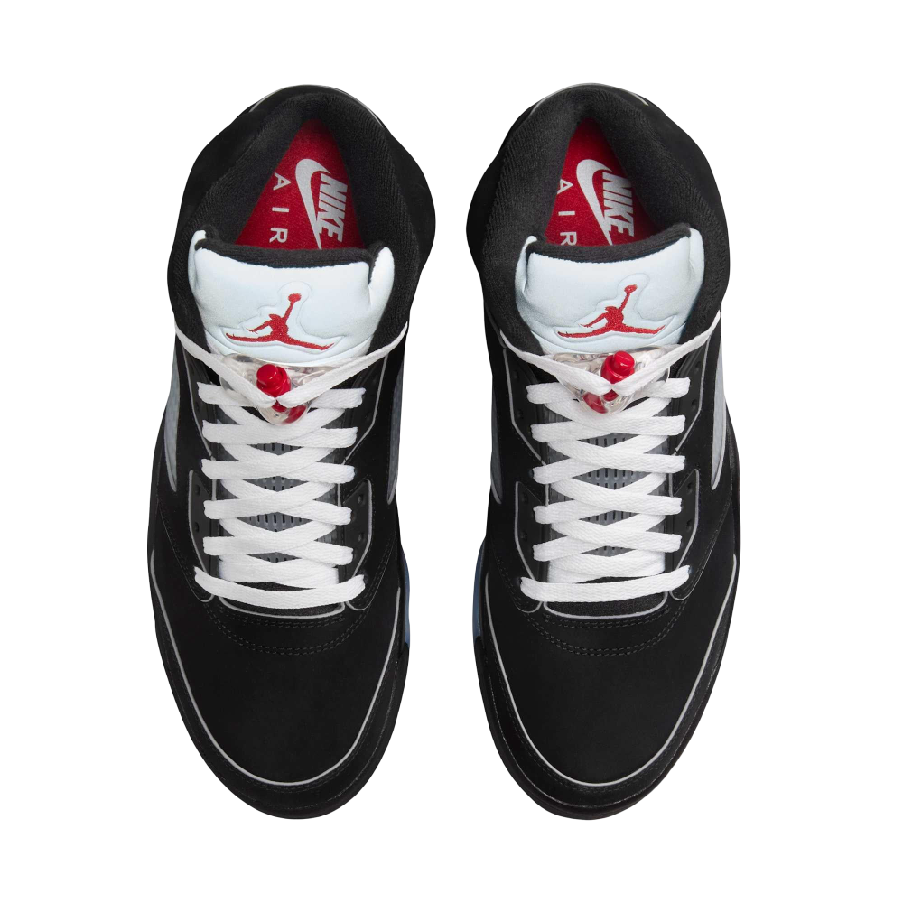 (Men's) Air Jordan 5 Retro "Reimagined Black / Metallic Silver" (2025) [HF3975-001] Sneakers in Black | FOOT NINJAS {4}