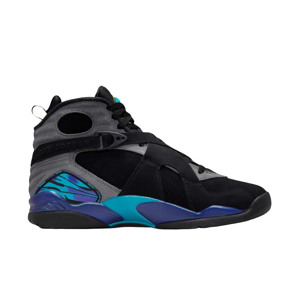 (Men's) Air Jordan 8 Retro "Aqua" (2025) [305381-006] Sneakers in Black | FOOT NINJAS {2}