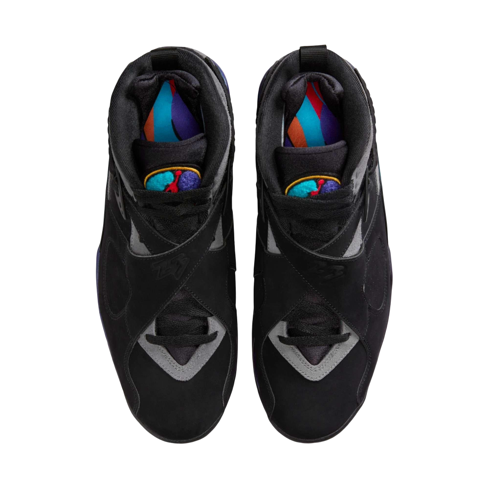 (Men's) Air Jordan 8 Retro "Aqua" (2025) [305381-006] Sneakers in Black | FOOT NINJAS {4}