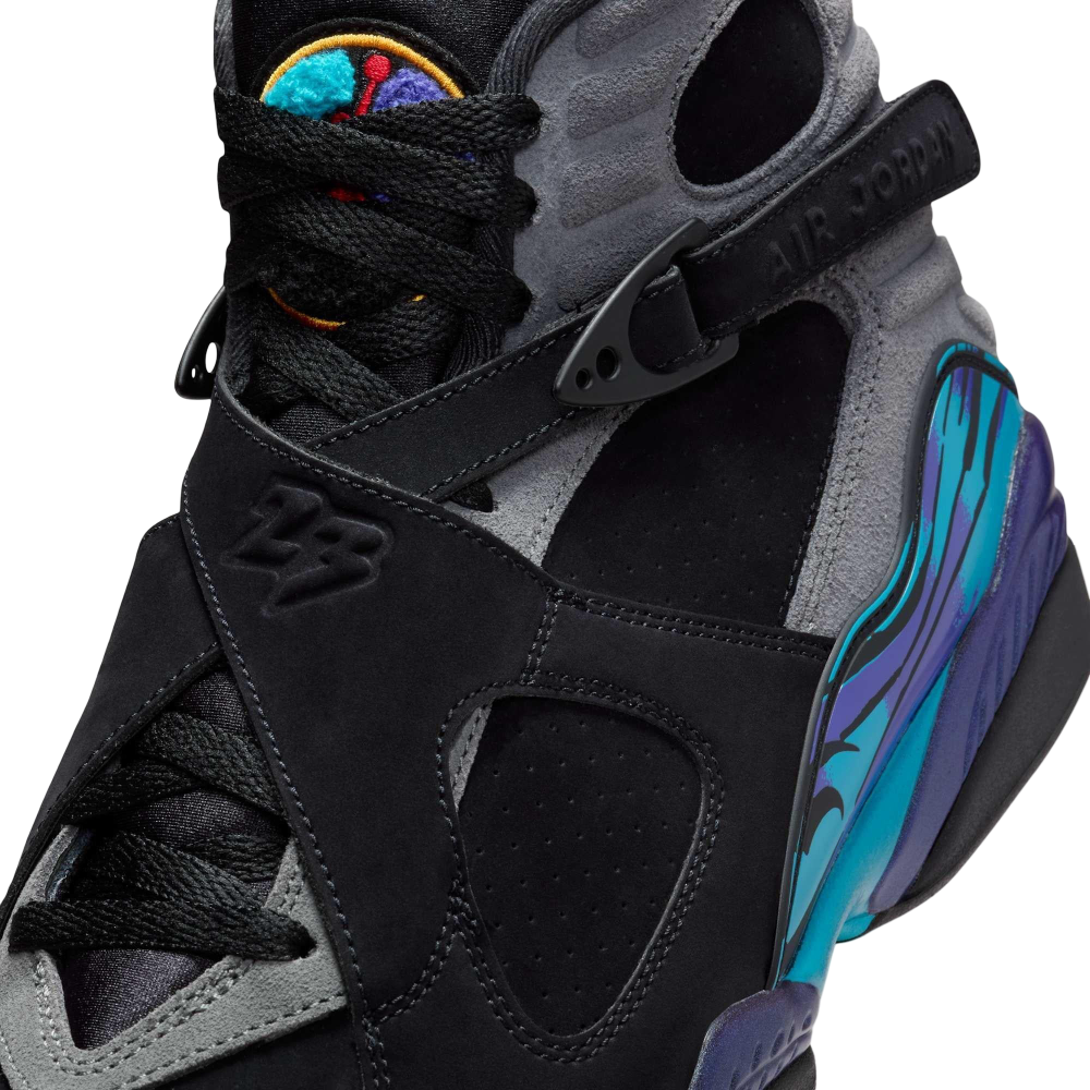 (Men's) Air Jordan 8 Retro "Aqua" (2025) [305381-006] Sneakers in Black | FOOT NINJAS {7}
