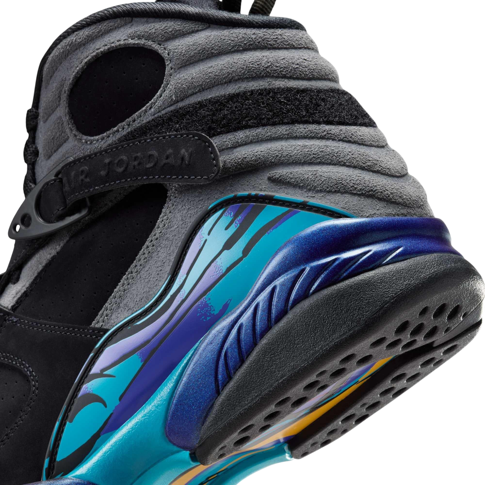 (Men's) Air Jordan 8 Retro "Aqua" (2025) [305381-006] Sneakers in Black | FOOT NINJAS {8}