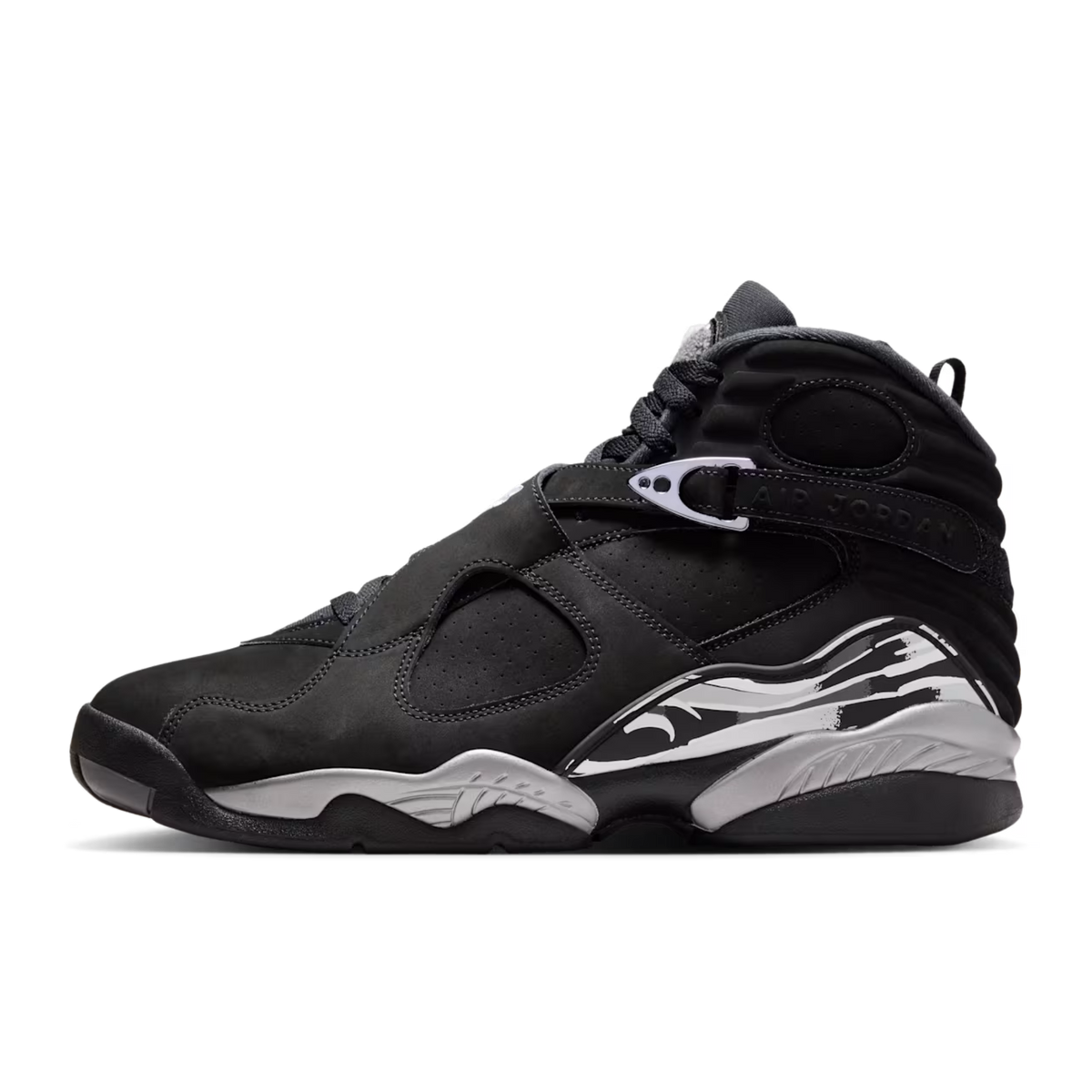 (Men's) Air Jordan 8 Retro "Chrome" (2026) [305381-007] Sneakers in Black | FOOT NINJAS {1}