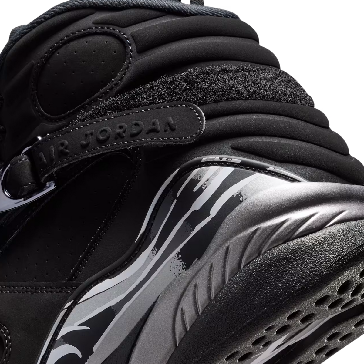 (Men's) Air Jordan 8 Retro "Chrome" (2026) [305381-007] Sneakers in Black | FOOT NINJAS {8}
