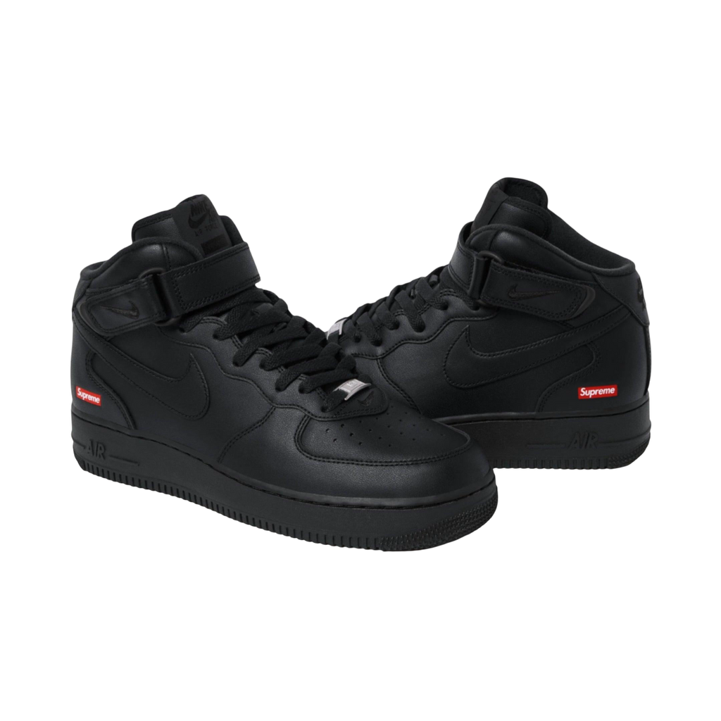 (Men's) Nike Air Force 1 Mid SP x Supreme "Box Logo" Black (2024) [FZ8784-001] Sneakers in Black | FOOT NINJAS {2}