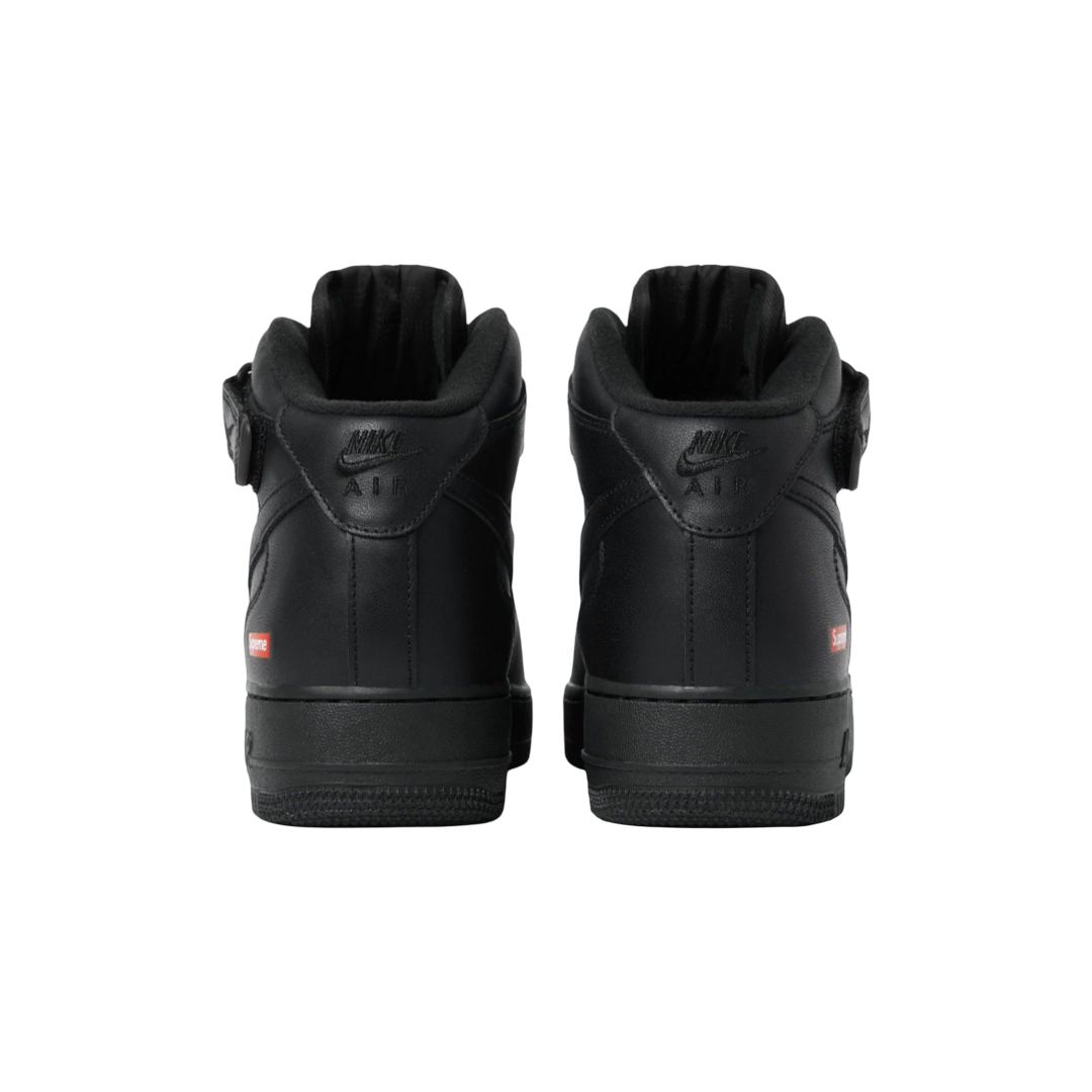 (Men's) Nike Air Force 1 Mid SP x Supreme "Box Logo" Black (2024) [FZ8784-001] Sneakers in Black | FOOT NINJAS {4}