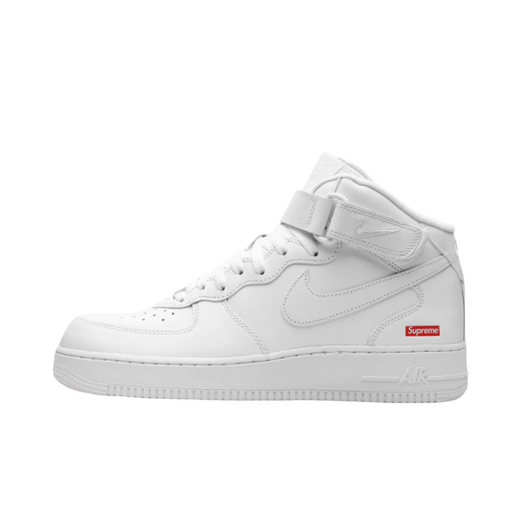 (Men's) Nike Air Force 1 Mid SP x Supreme "Box Logo" White (2024) [FZ8784-100] Sneakers in White | FOOT NINJAS {1}