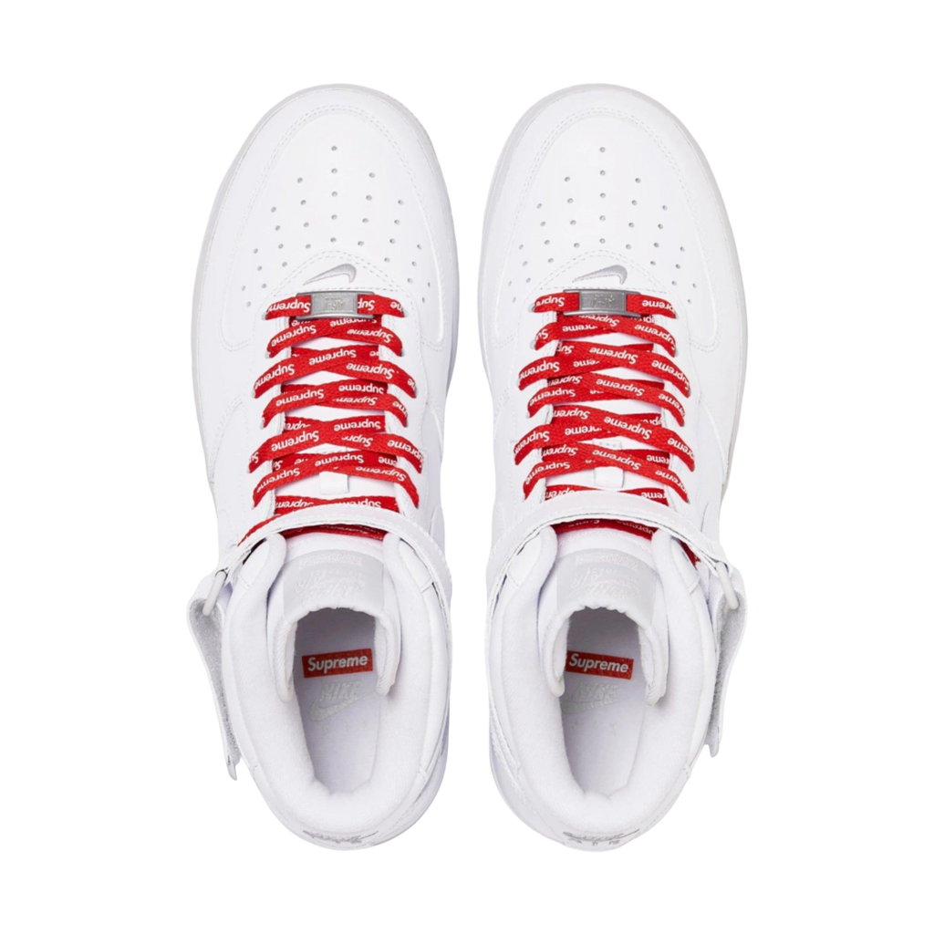 (Men's) Nike Air Force 1 Mid SP x Supreme "Box Logo" White (2024) [FZ8784-100] Sneakers in White | FOOT NINJAS {3}