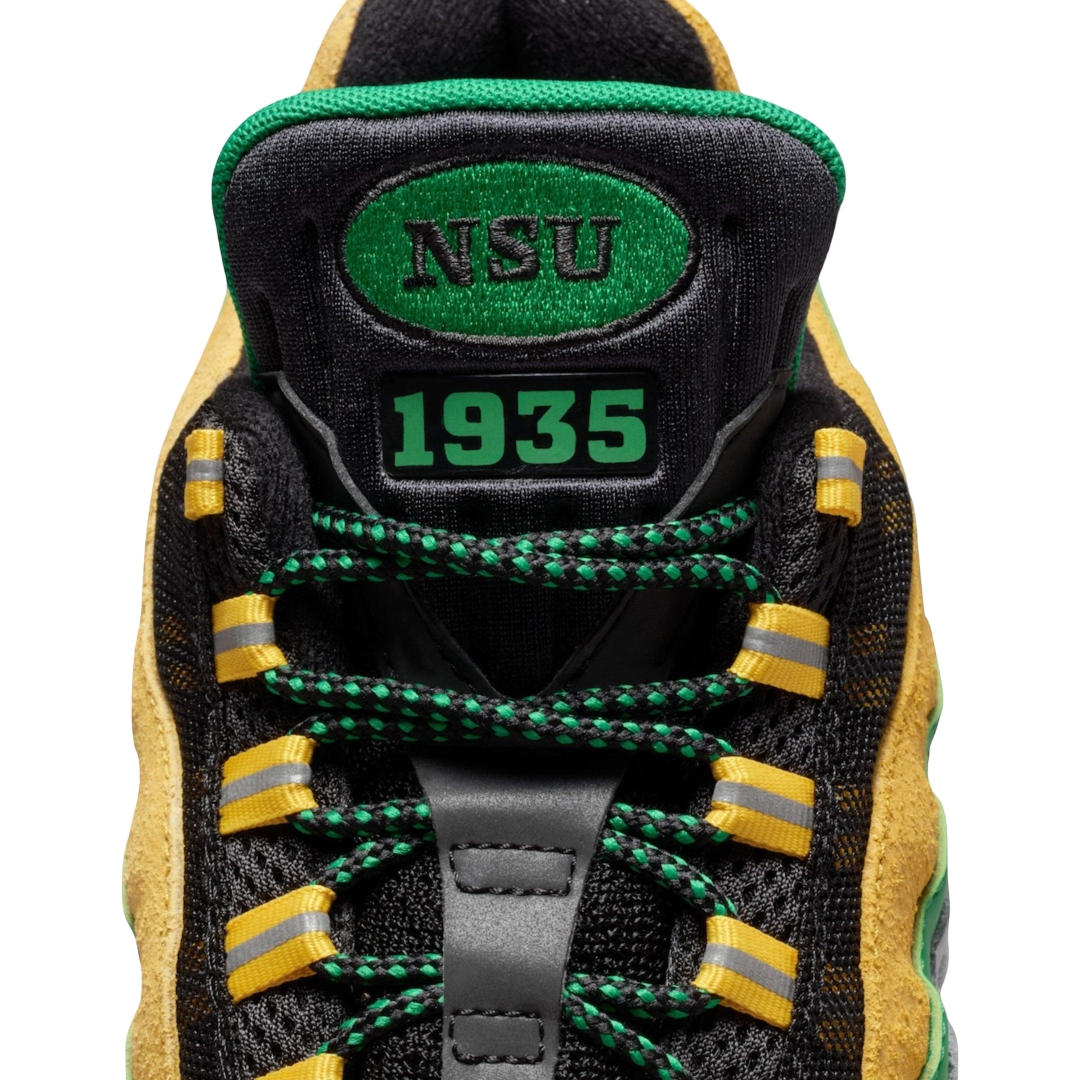 (Men's) Nike Air Max 95 YR Yardrunners "Norfolk State University / Court Green" (2025) [IO8310-001] Sneakers in Multicolor | FOOT NINJAS {7}