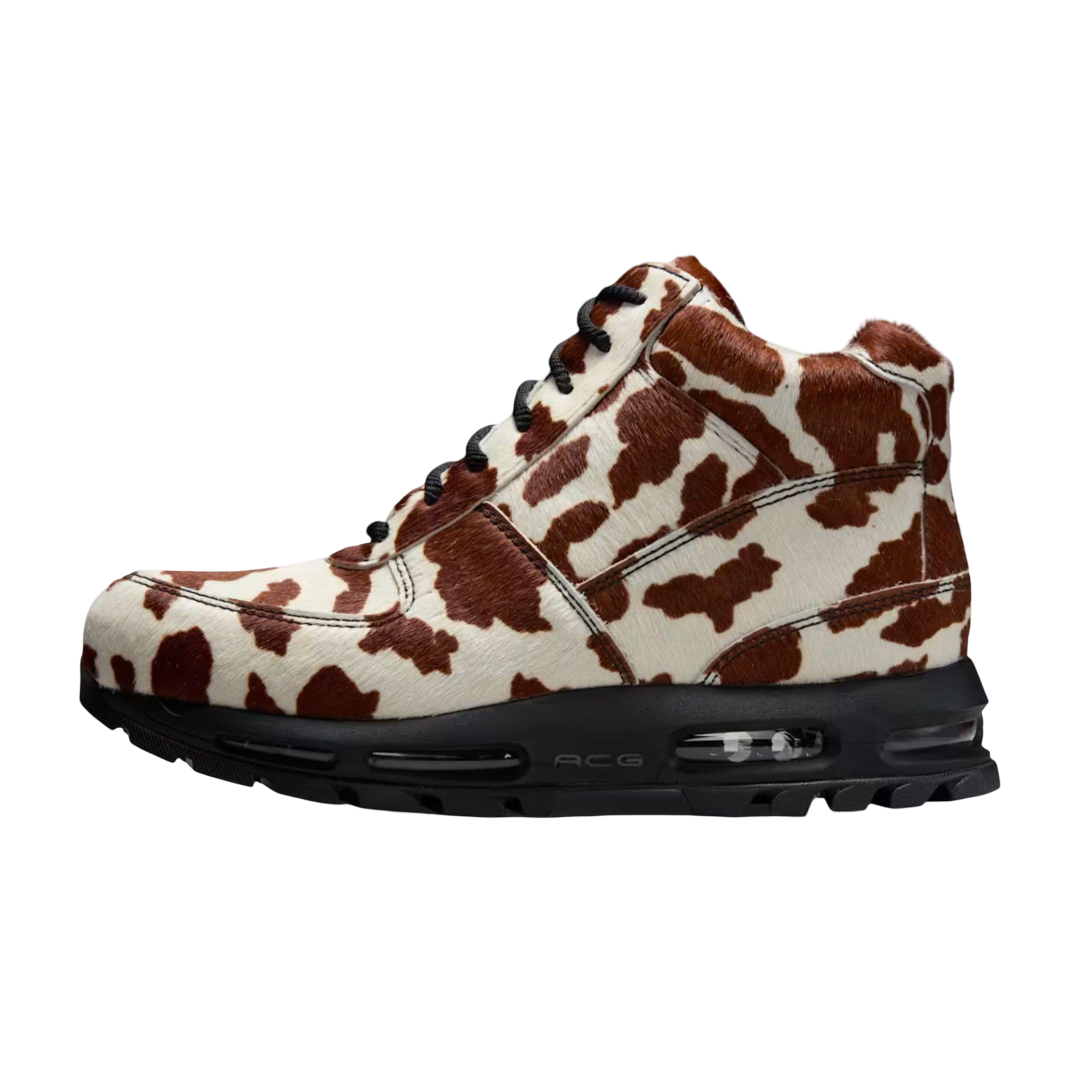 (Men's) Nike Air Max Goadome ACG Pony Hair "Cow Print Sail / Cacao Wow" (2025) [IO4635-100] Sneakers in Multicolor | FOOT NINJAS {1}