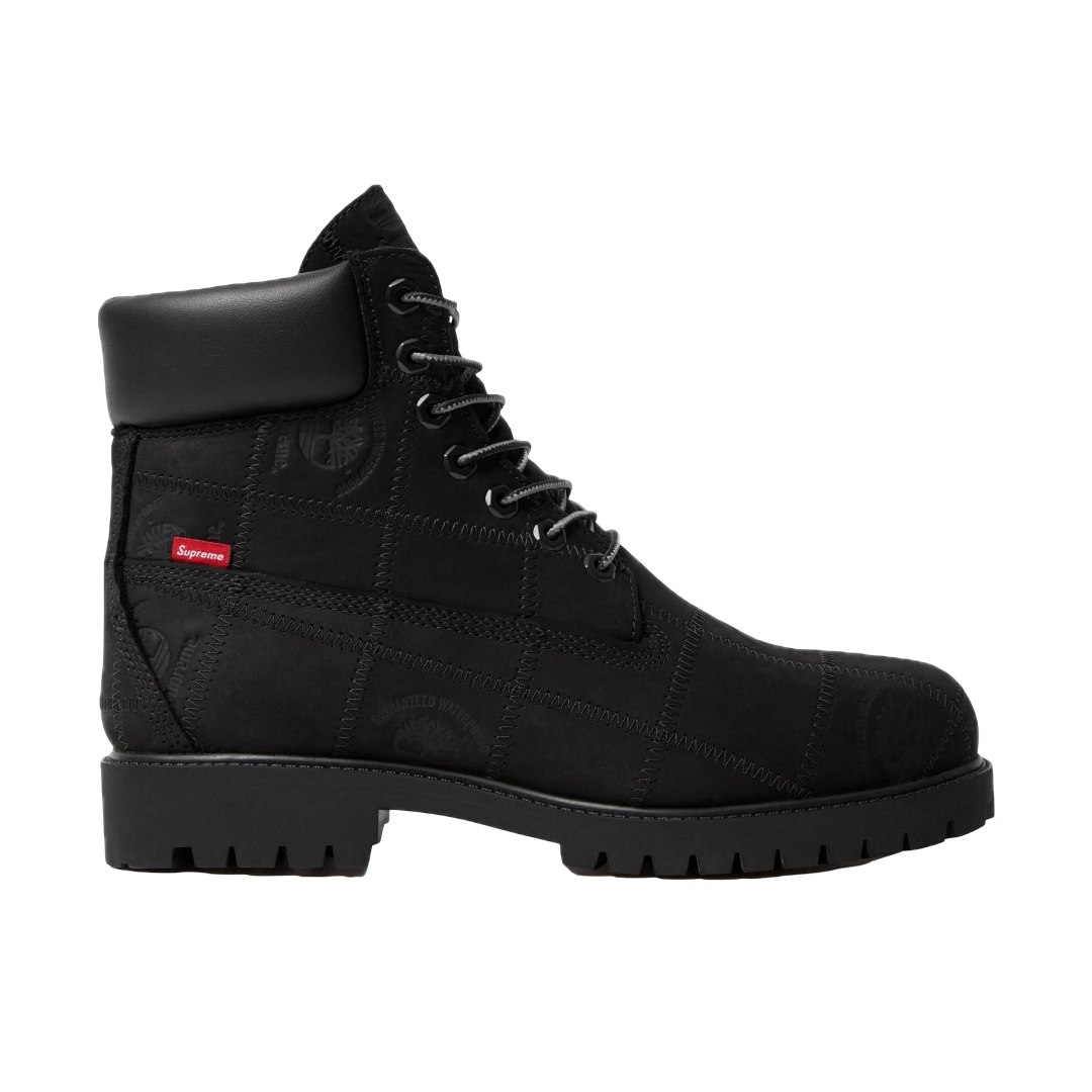(Men's) Timberland 6" Premium Waterproof Boot x Supreme "Patchwork Black" (2025) [TB0A5TBZ-W05] Sneakers in Black | FOOT NINJAS {2}