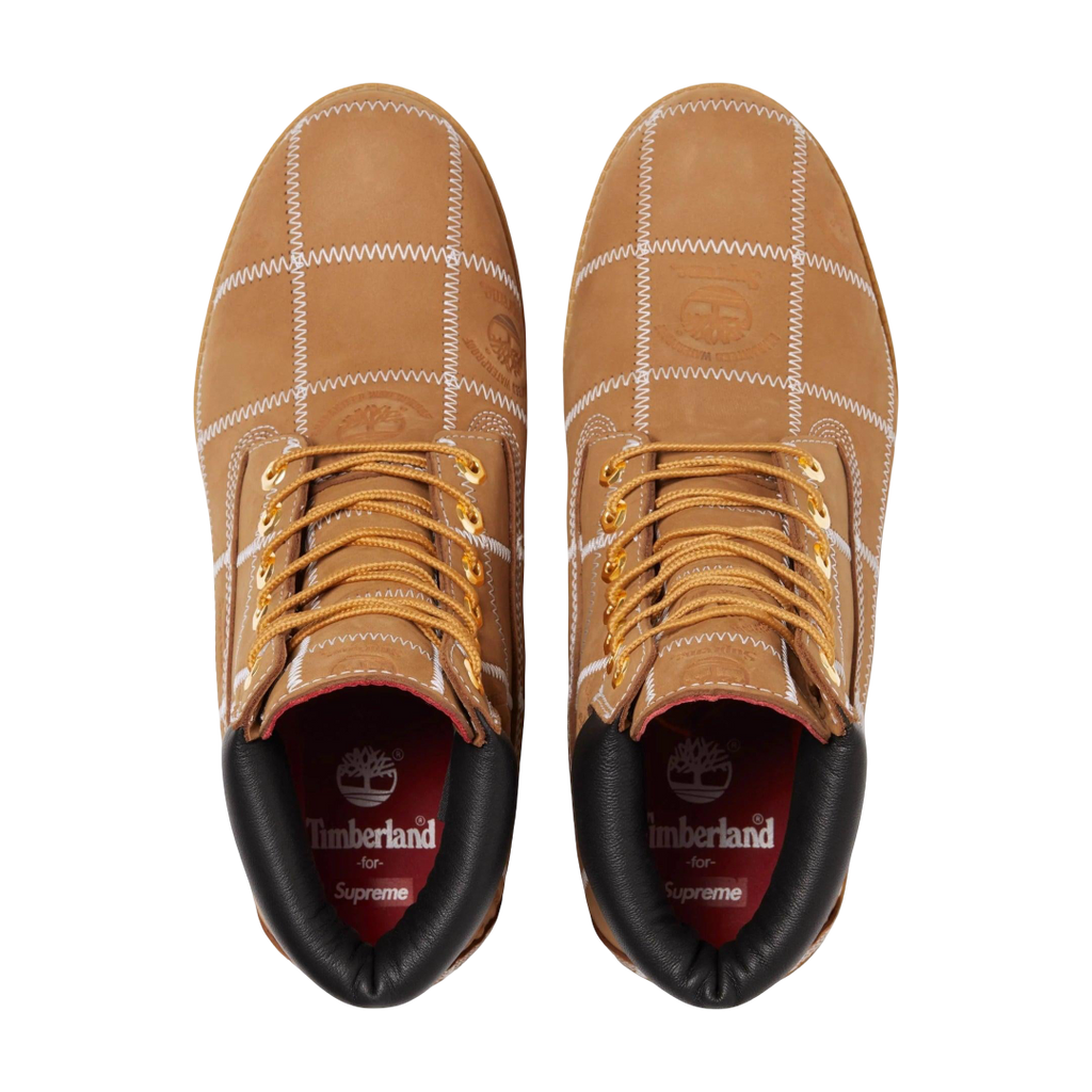 (Men's) Timberland 6" Premium Waterproof Boot x Supreme "Patchwork Wheat" (2025) [TB0A5TBZ-754] Sneakers in Brown | FOOT NINJAS {3}