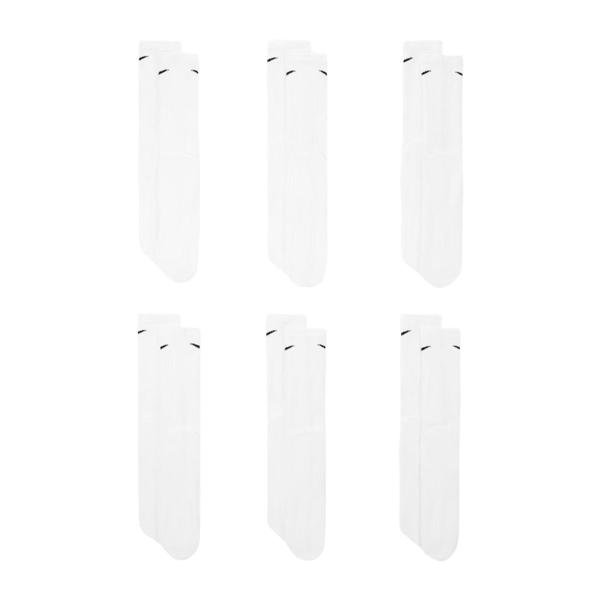 Nike Dri-FIT Everyday Cushioned High Training Crew Socks (6 Pack) Black | White | FOOT NINJAS {8}
