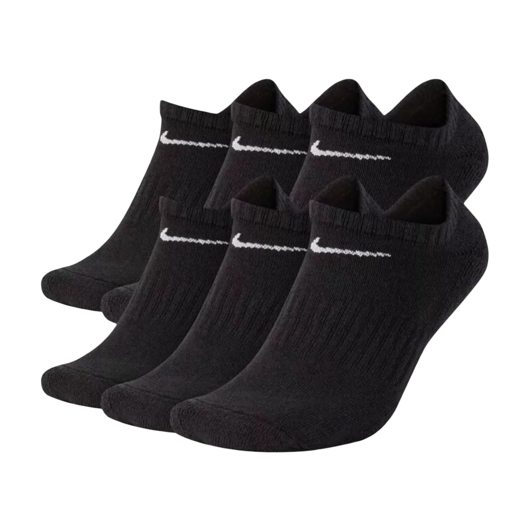 Nike Dri-FIT Everyday Cushioned Training No-Show Socks (6 Pack) Black [SX7675-010] | FOOT NINJAS {1}