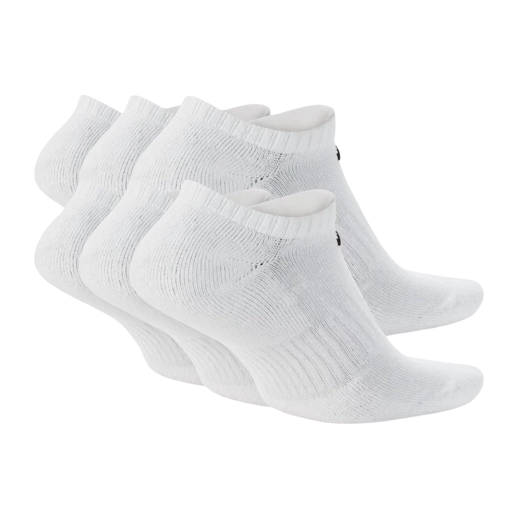 Nike Dri-FIT Everyday Cushioned Training No-Show Socks (6 Pack) White [SX7675-100] | FOOT NINJAS {2}