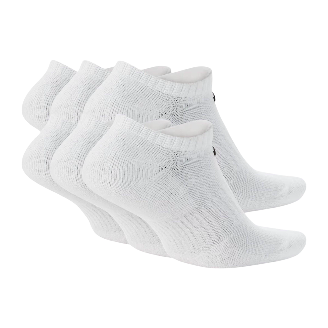 Nike Dri-FIT Everyday Cushioned Training No-Show Socks (6 Pack) White [SX7675-100] | FOOT NINJAS {2}