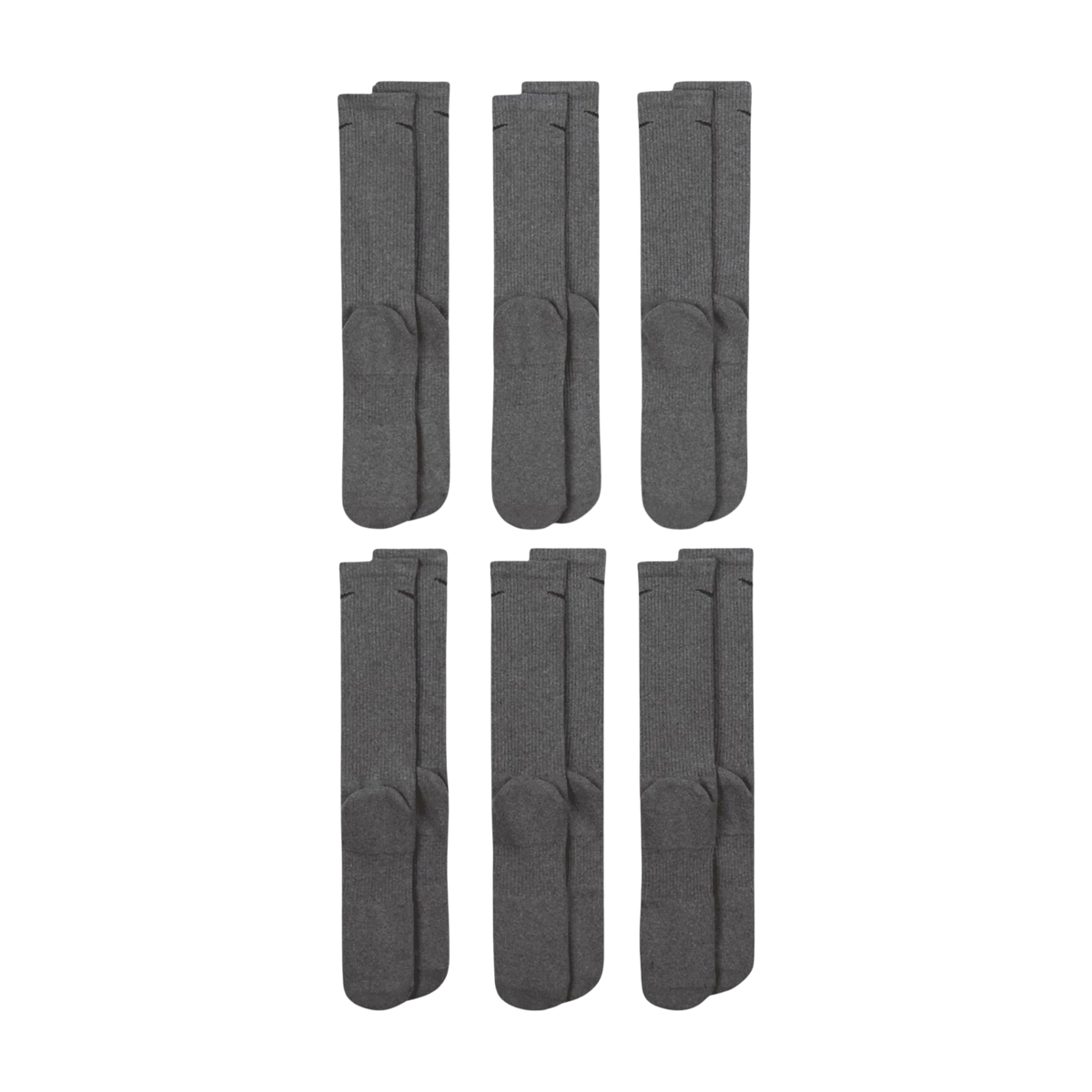 Nike Dri-FIT Everyday Plus Cushioned High Training Crew Socks (6 Pack) Black | Carbon Heather Grey | FOOT NINJAS {8}