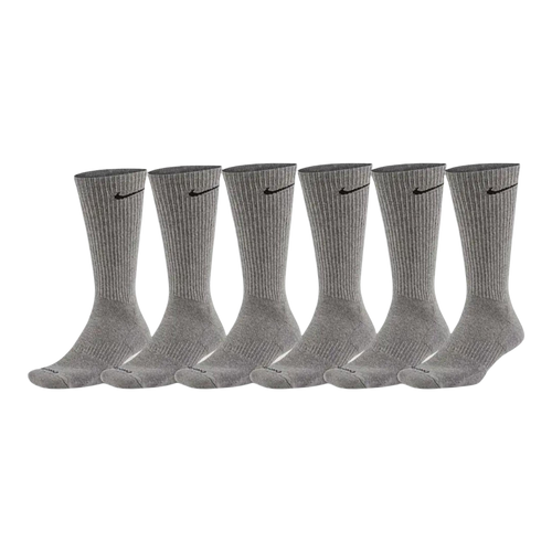 Nike Dri-FIT Everyday Plus Cushioned High Training Crew Socks (6 Pack) Carbon Heather Grey [SX6897-065] | FOOT NINJAS {1}