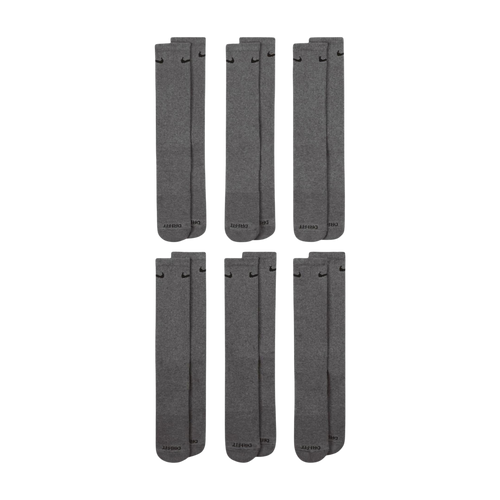 Nike Dri-FIT Everyday Plus Cushioned High Training Crew Socks (6 Pack) Carbon Heather Grey [SX6897-065] | FOOT NINJAS {2}