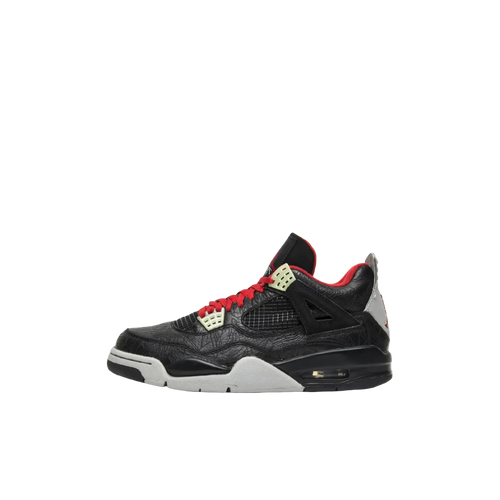 [PRE-ORDER] (GS) Air Jordan 4 Retro "Black Laser" (2027) Sneakers in Black | FOOT NINJAS {1}