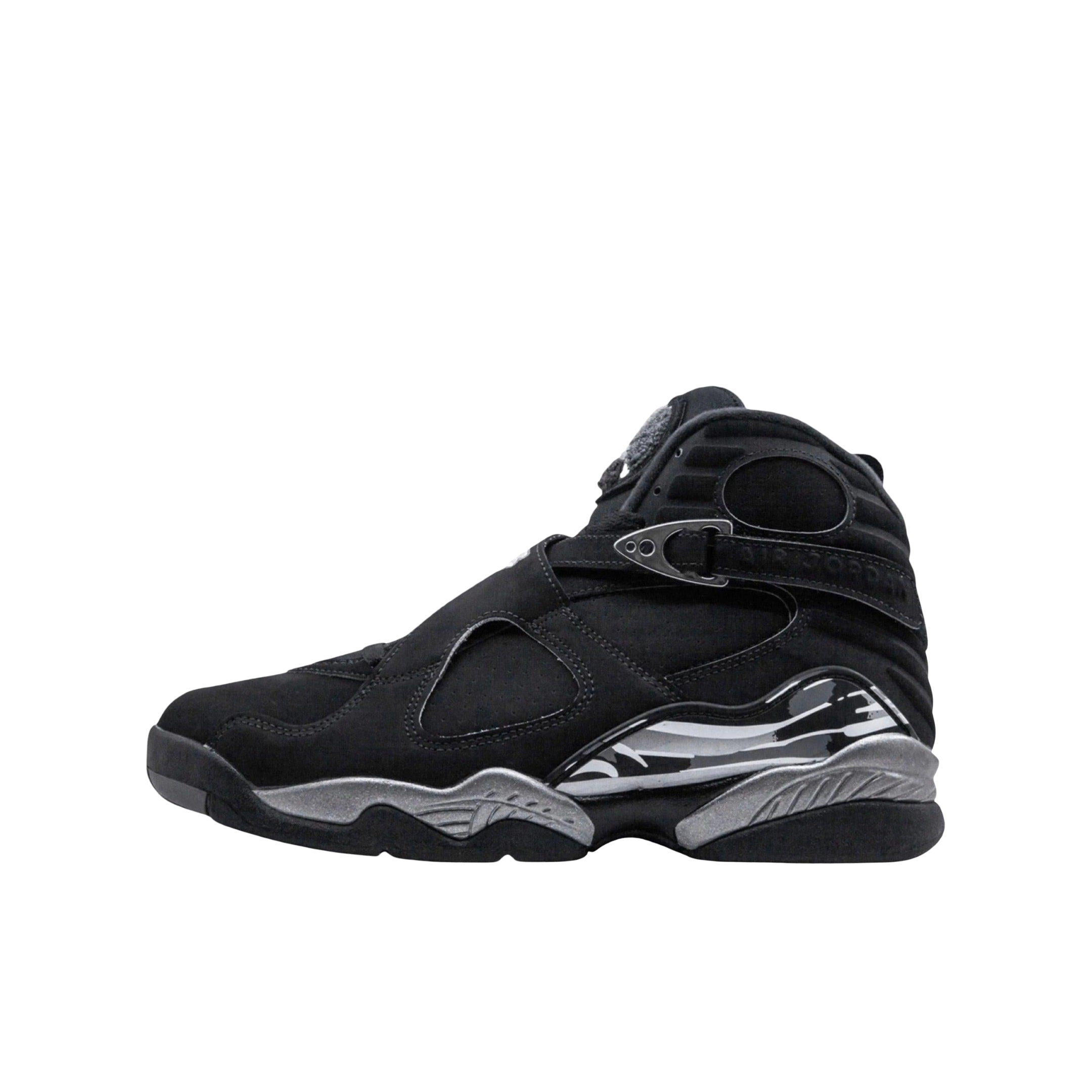 [PRE-ORDER] (GS) Air Jordan 8 Retro "Chrome" (2026) Sneakers in Black [] | FOOT NINJAS [1]