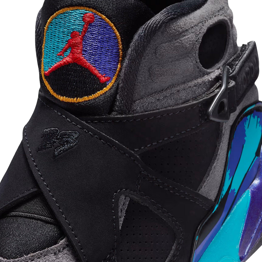 (PS) Air Jordan 8 Retro "Aqua" (2025) [305369-006] Sneakers in Black | FOOT NINJAS {7}