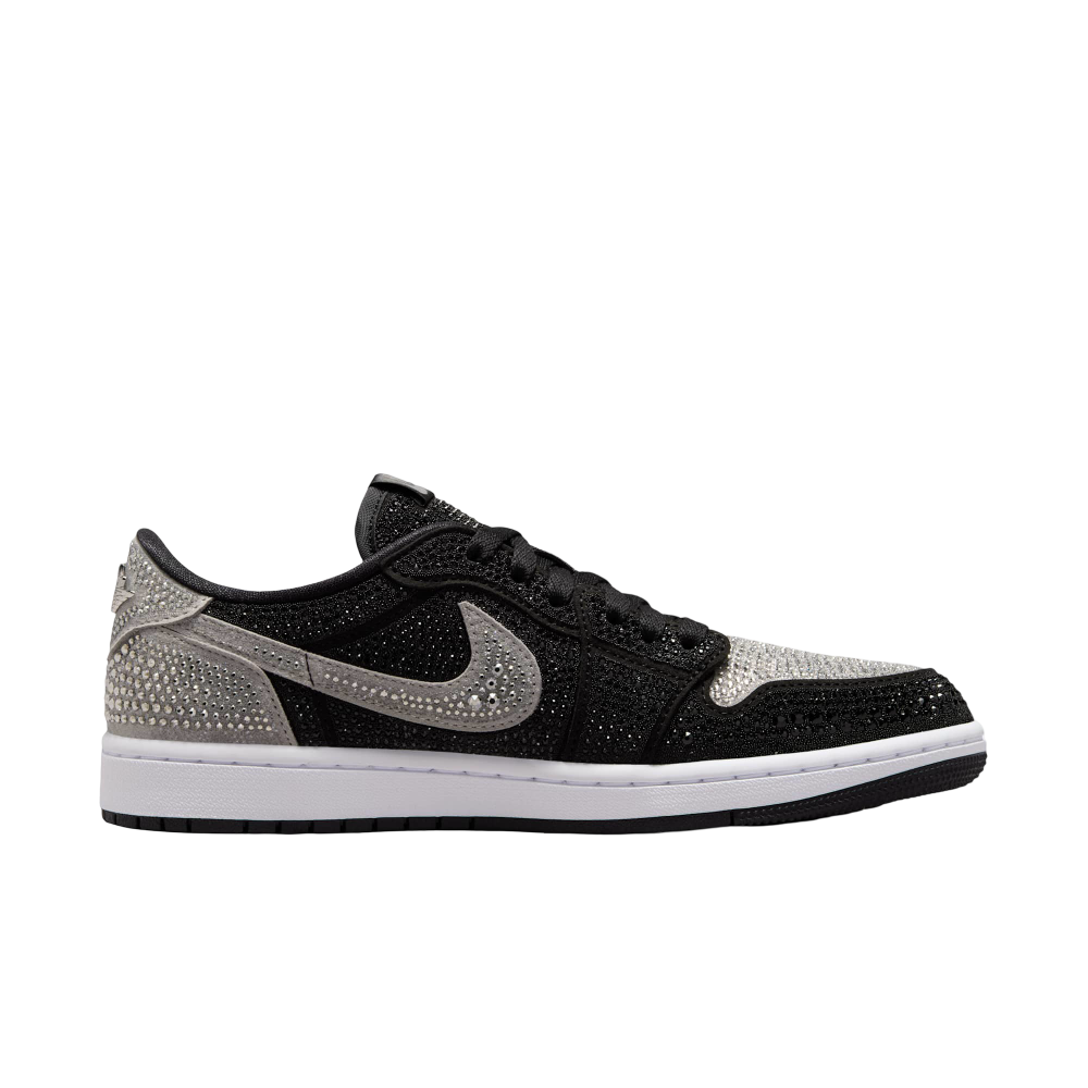 (Women's) Air Jordan 1 Retro Low OG x Swarovski "Stealth" (2025) [HM9208-001] Sneakers in Black | FOOT NINJAS {2}