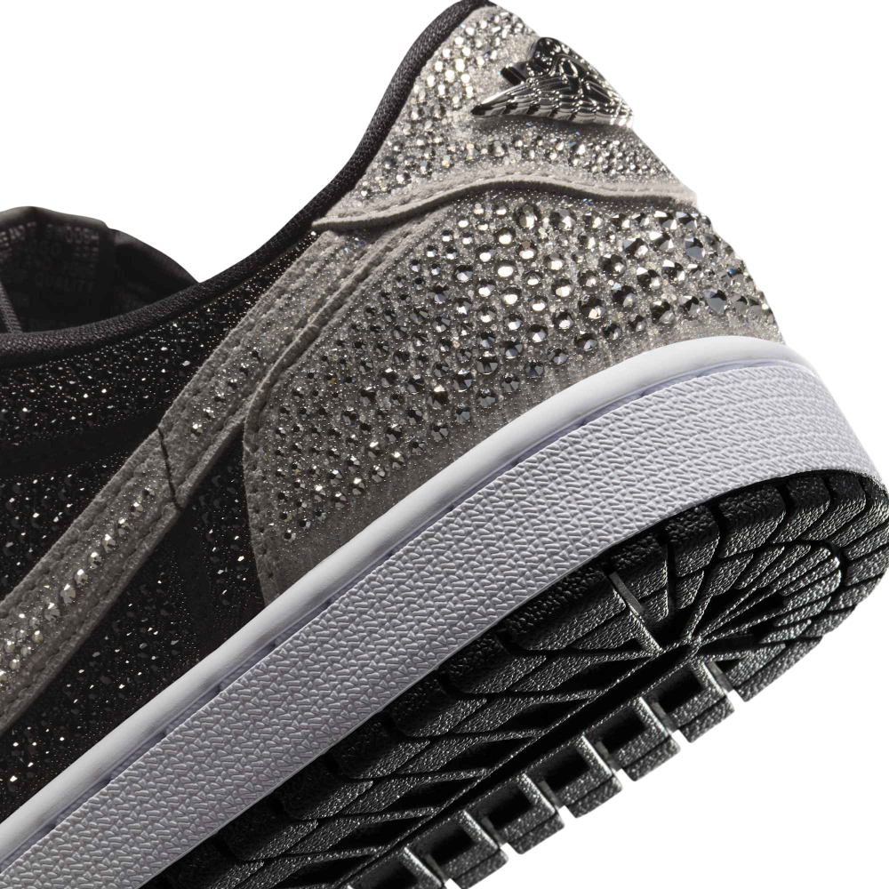 (Women's) Air Jordan 1 Retro Low OG x Swarovski "Stealth" (2025) [HM9208-001] Sneakers in Black | FOOT NINJAS {8}
