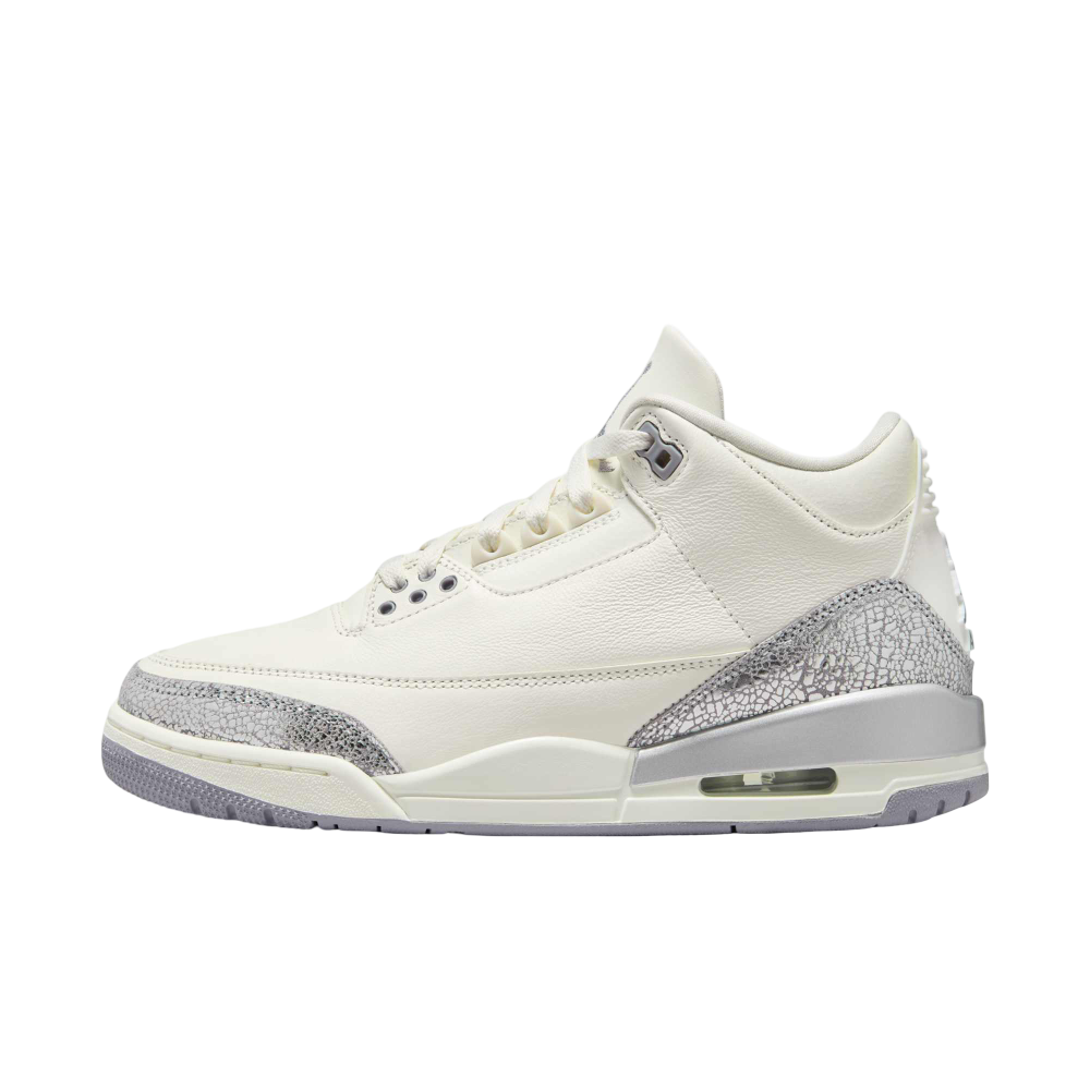(Women's) Air Jordan 3 Retro "Sail / Cement Grey" (2025) [CK9246-100] Sneakers in Beige | FOOT NINJAS {1}